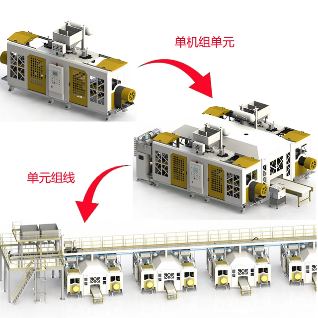 Línea de producción de tiradores de núcleo de caja caliente de tipo vertical